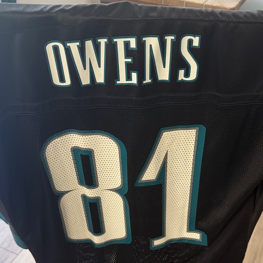 Philadelphia Eagles Terrell Owens # 81 Black Reebok Jersey Size XL - Picture 5 of 9